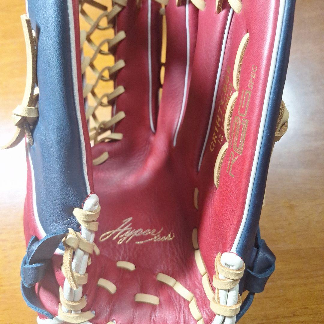 Rawlings R2G 軟式グローブ 赤/紺　外野用 ケース付き