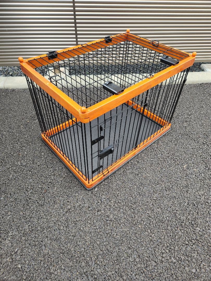 犬用　ケージ(木製+金属)