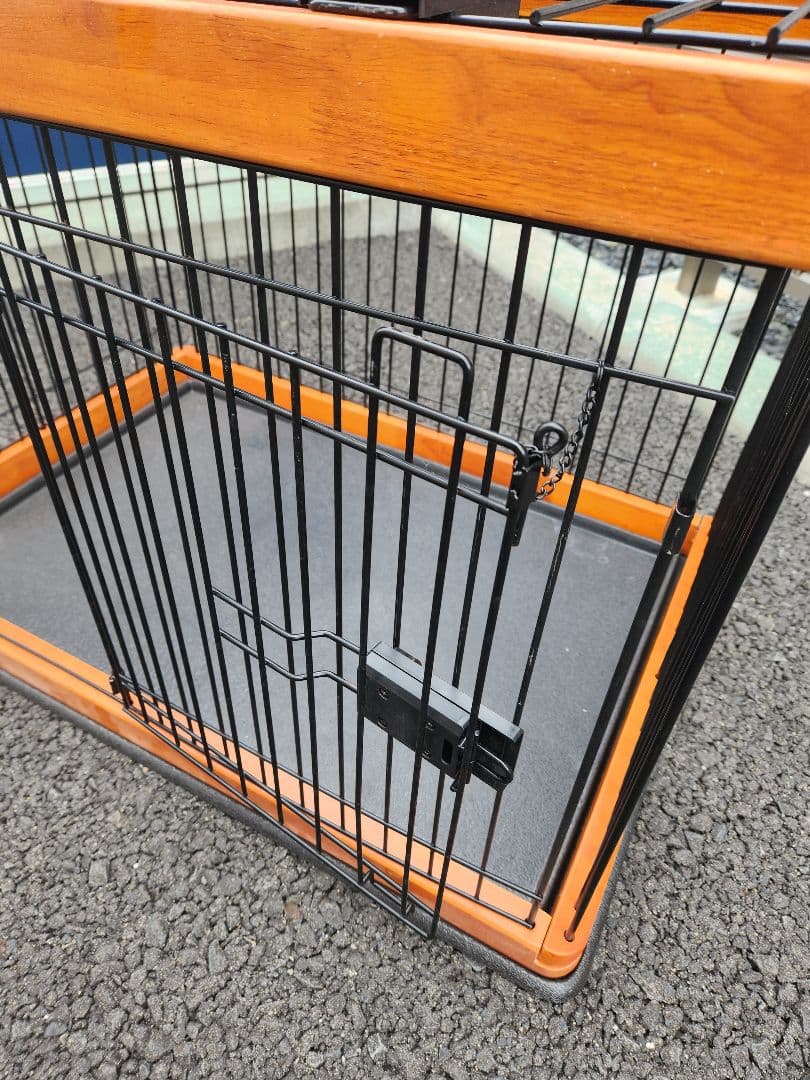 犬用　ケージ(木製+金属)