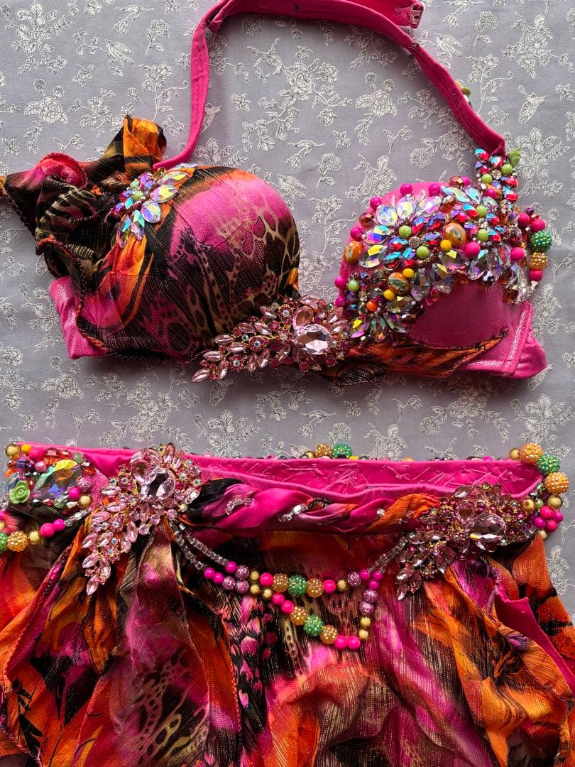 ベリーダンスセットアップ ピンク