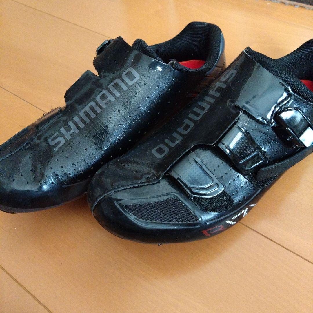 SHIMANO R1 ブラックロードシューズ クリートセット付き