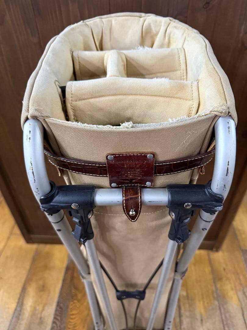 希少‼️木の庄帆布　キャディバッグ　フレームウォーカー　ミズノ　クロコ型