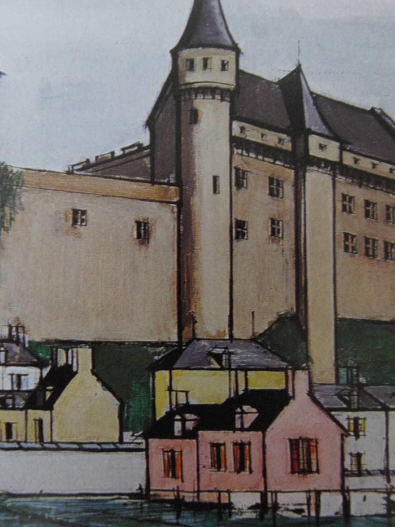 ベルナール・ビュッフェ「Chateau de Vitre」希少画集の額装画