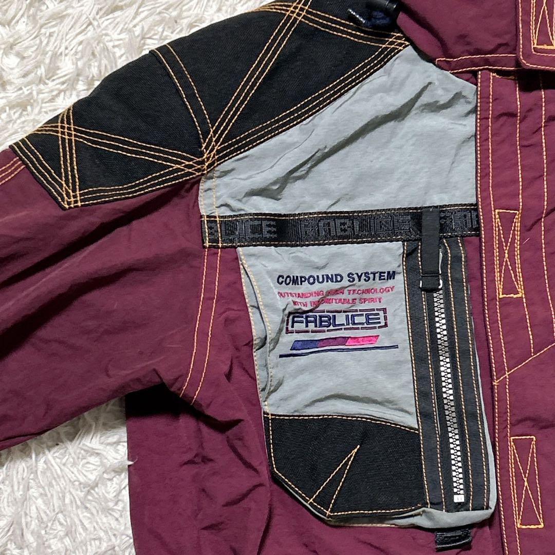 【2414】FABLICE レアカラー　スキーウェア エンジ色　M