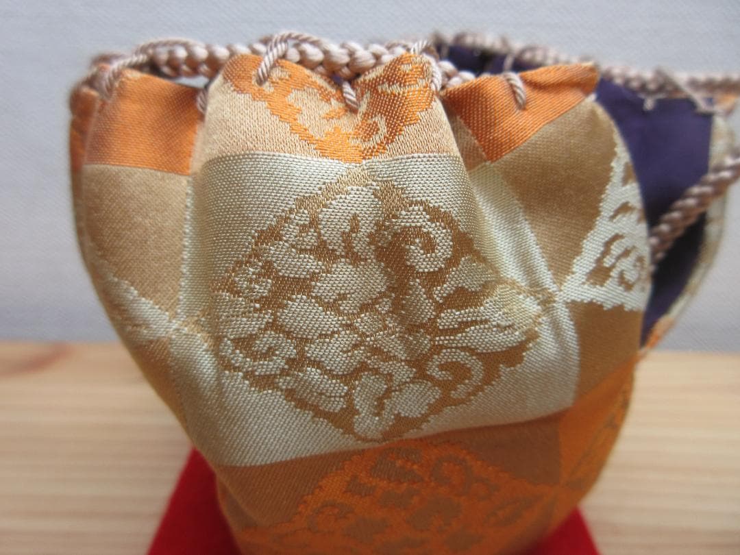 送料込【逢絢亭・新品】茶道具 仕覆 四滴茶入仕覆 正絹 万暦緞子 日本製