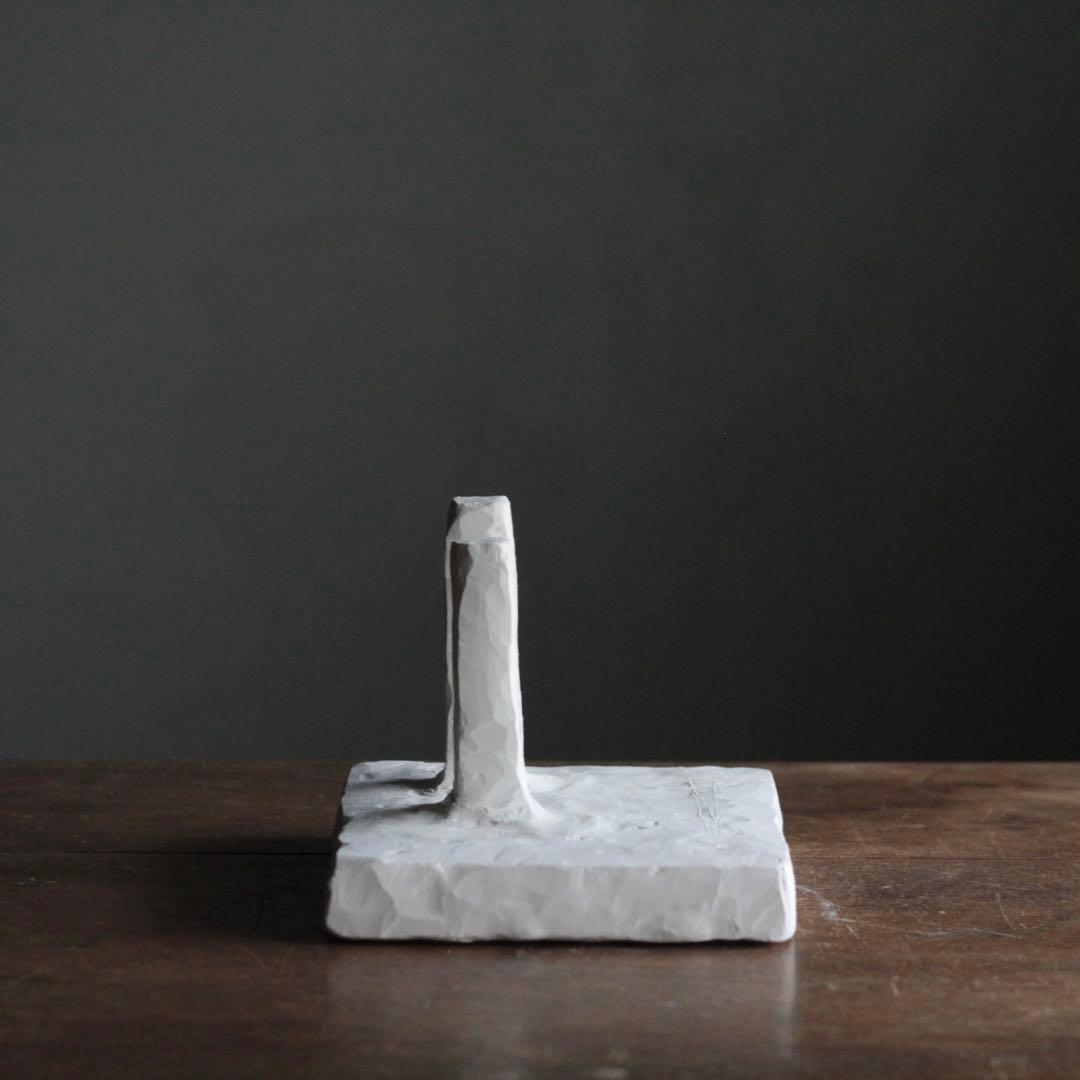 石塑粘土 立体 「ふたつの塔のある建物」現代美術 sculpture オブジェ