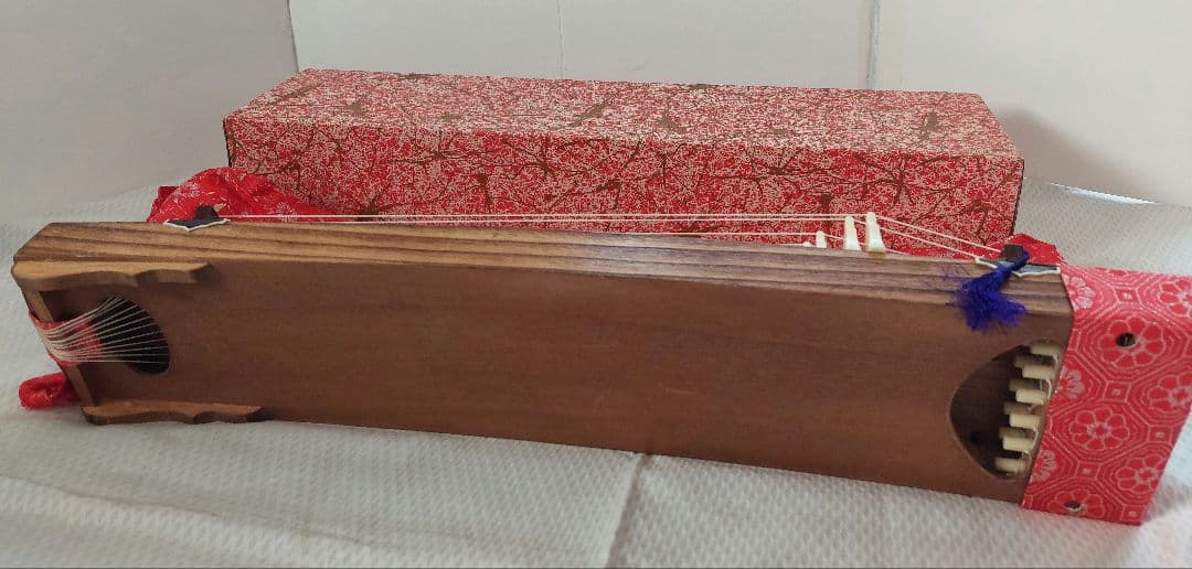 ミニ琴 新品文化箏 和楽器 琴 箏　60cm 爪セット13弦日本音楽著作権協会