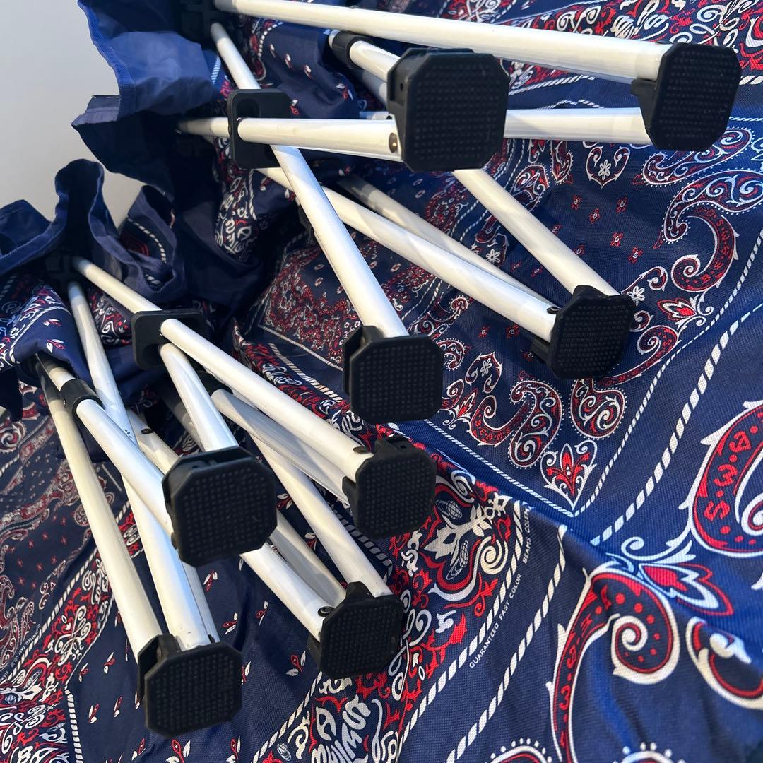 Coleman×ビームス バンダナ柄 アームチェア2脚 同柄シート 計3点セット