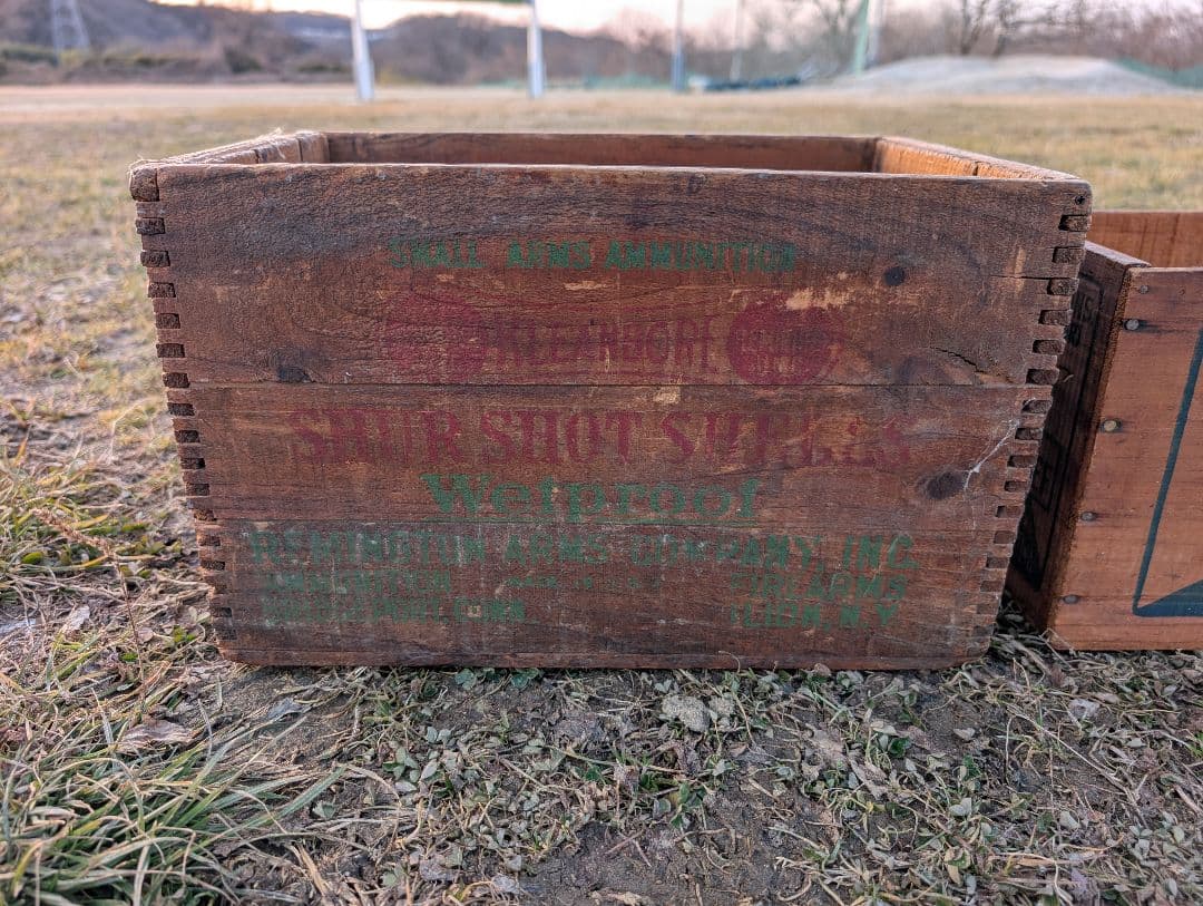 ヴィンテージ　木製ボックス　SHUR SHOT SHELLS ウッドボックス