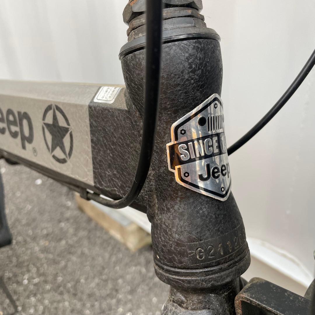 折りたたみ自転車 20インチ JEEP 6段変速カゴ付き