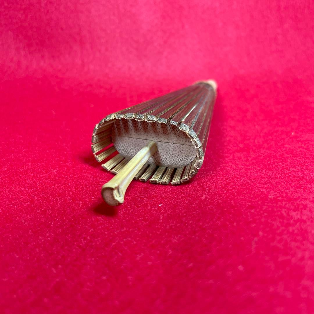 茶道具　傘香合　竹製