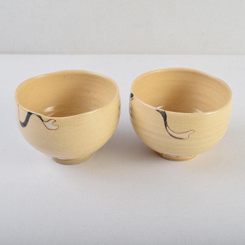 Mikan　尾形乾山紫翆深省風神雷神茶碗壱双方谷浩明極め箱　MR9472H