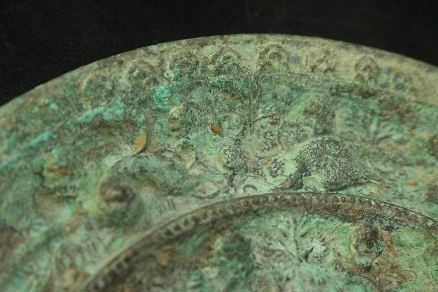 銅鏡 コレクター蔵品 φ16cm 古美術 古鏡(AZ997)