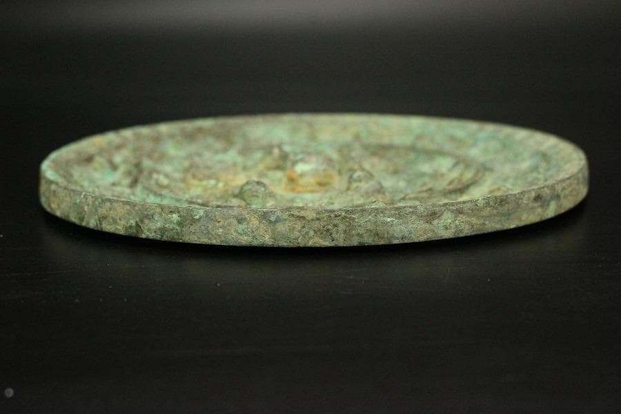 銅鏡 コレクター蔵品 φ16cm 古美術 古鏡(AZ997)