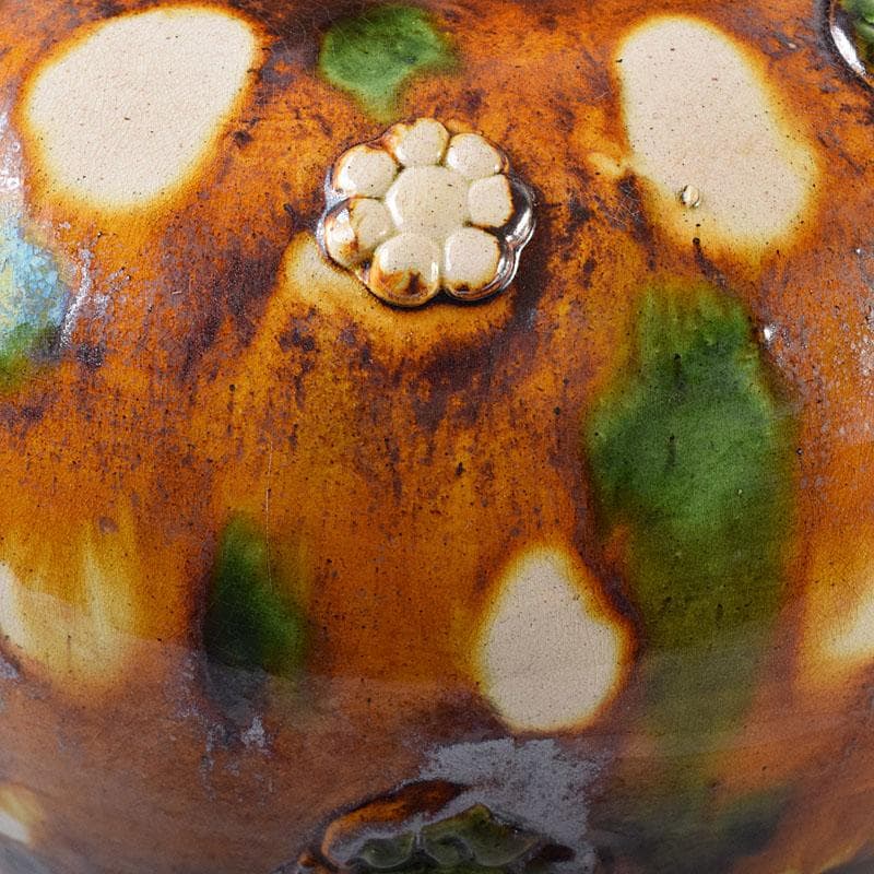 中国　唐三彩　丸壺　C　R8655H