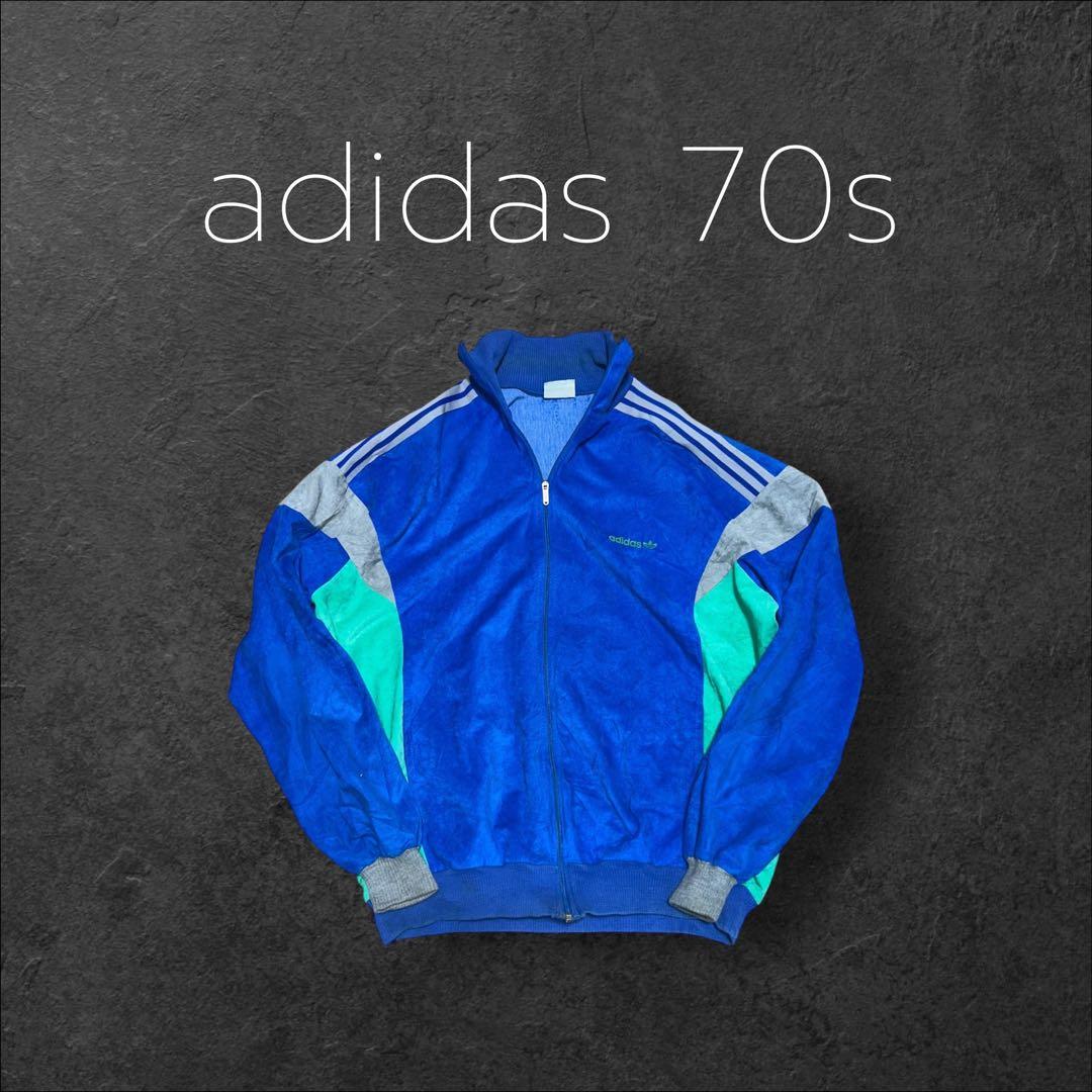 フランス製adidas 70s スリーバードベロア生地トラックジャケット