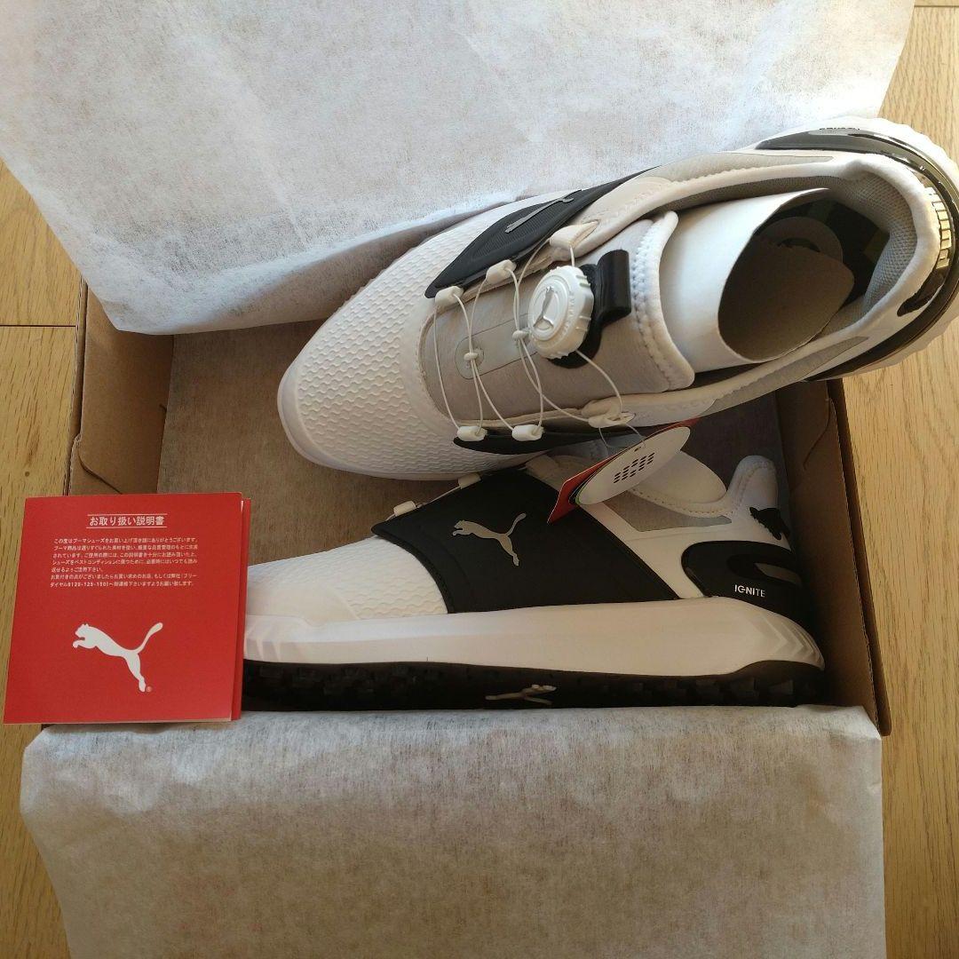 新品未使用 プーマ(PUMA)スパイクレス、ダイヤル式ゴルフシューズ