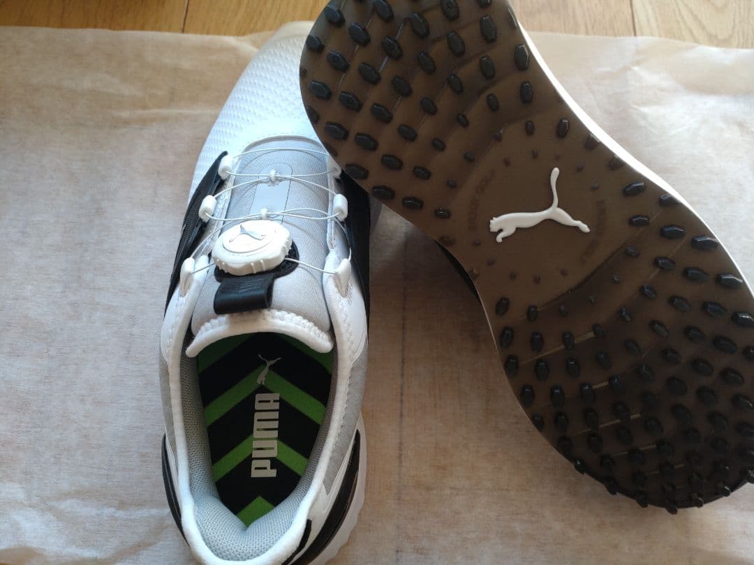 新品未使用 プーマ(PUMA)スパイクレス、ダイヤル式ゴルフシューズ