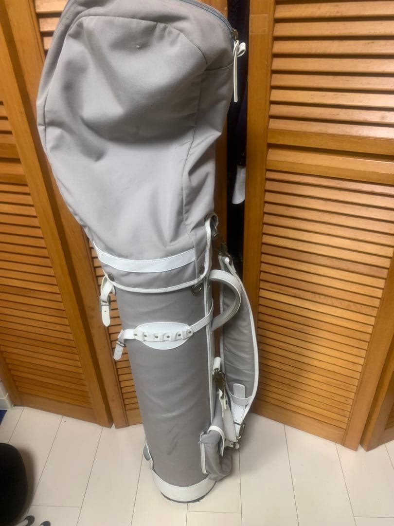 ゴルフダイジェスト帆布製手作りグレー ゴルフバッグ・キャディバッグ