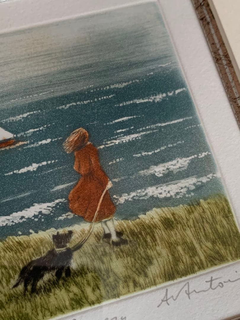 アントニーニ　浜辺　版画