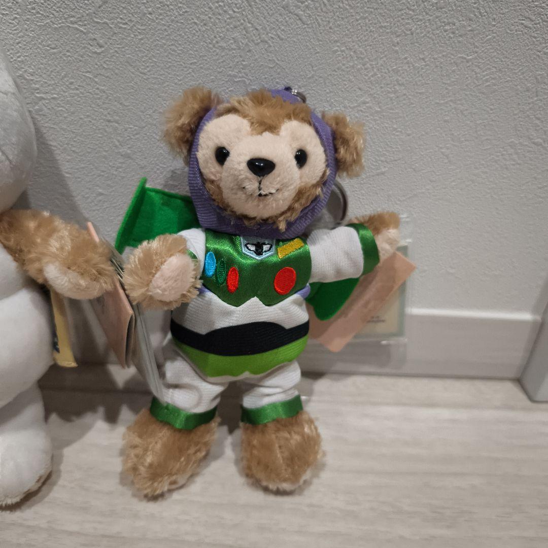 【激レア】香港ディズニー ダッフィー×トイストーリー ぬいぐるみキーホルダー