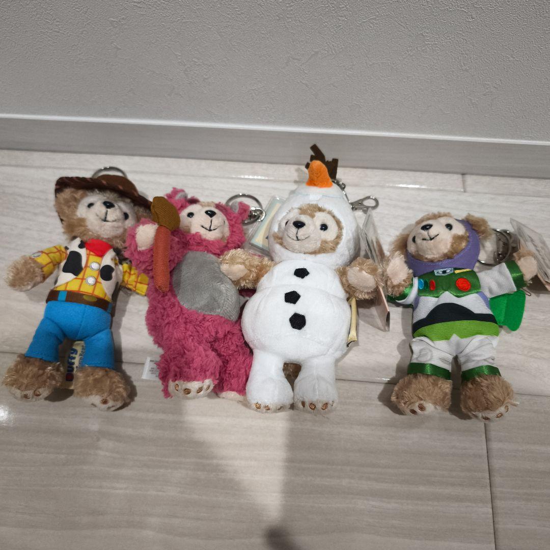 【激レア】香港ディズニー ダッフィー×トイストーリー ぬいぐるみキーホルダー
