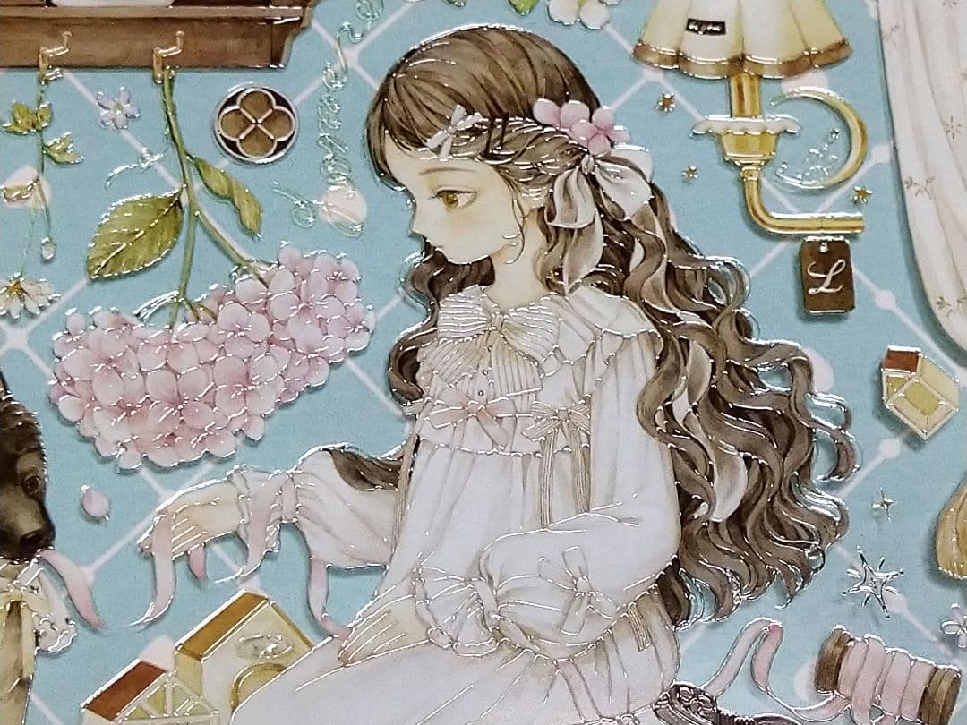 J880＃小狗乖乖(水晶)浸月岛切り売り海外人物マステ女の子