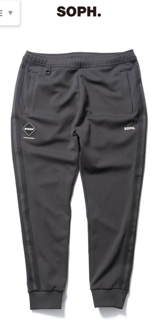 FCRB TRAINING TRACK RIBBED PANTS グレー