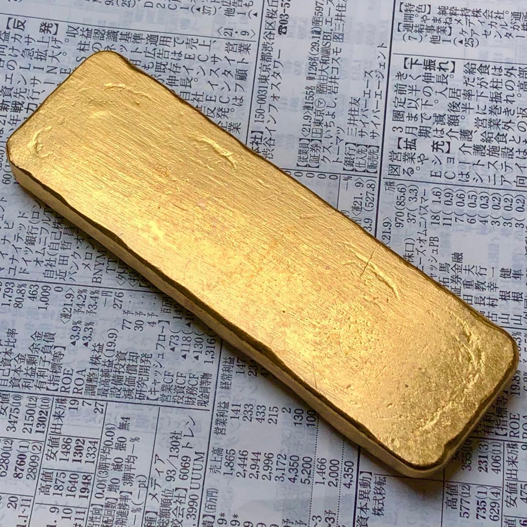 古銭　金貨　開運金棒·金元寶 「純淨金條 千足純條 景福」縁起物　金錠 美品