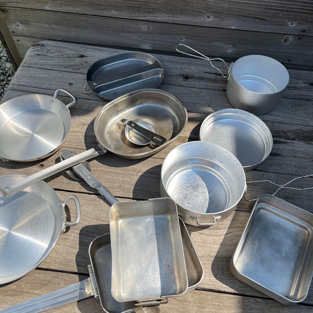 スペシャル！ヴィンテージ軍物メスティン、鍋キャンプセット　チェコ軍メスティン抜き