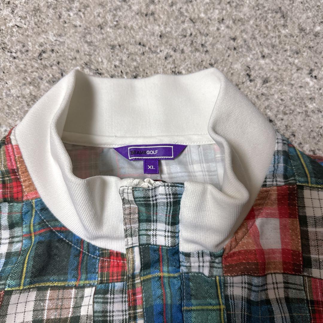 BEAMS GOLF パッチワーク風ジャケット 伸縮性 XL