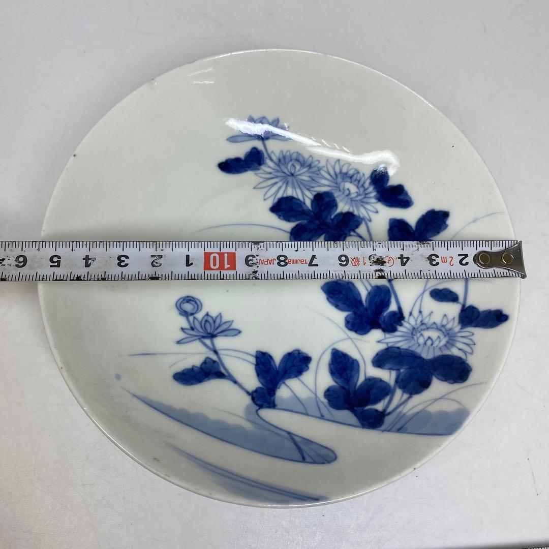 江戸後期　鍋島焼　櫛目高台　中皿　直径15.8㎝タトチ　東さ7-0330☆2F