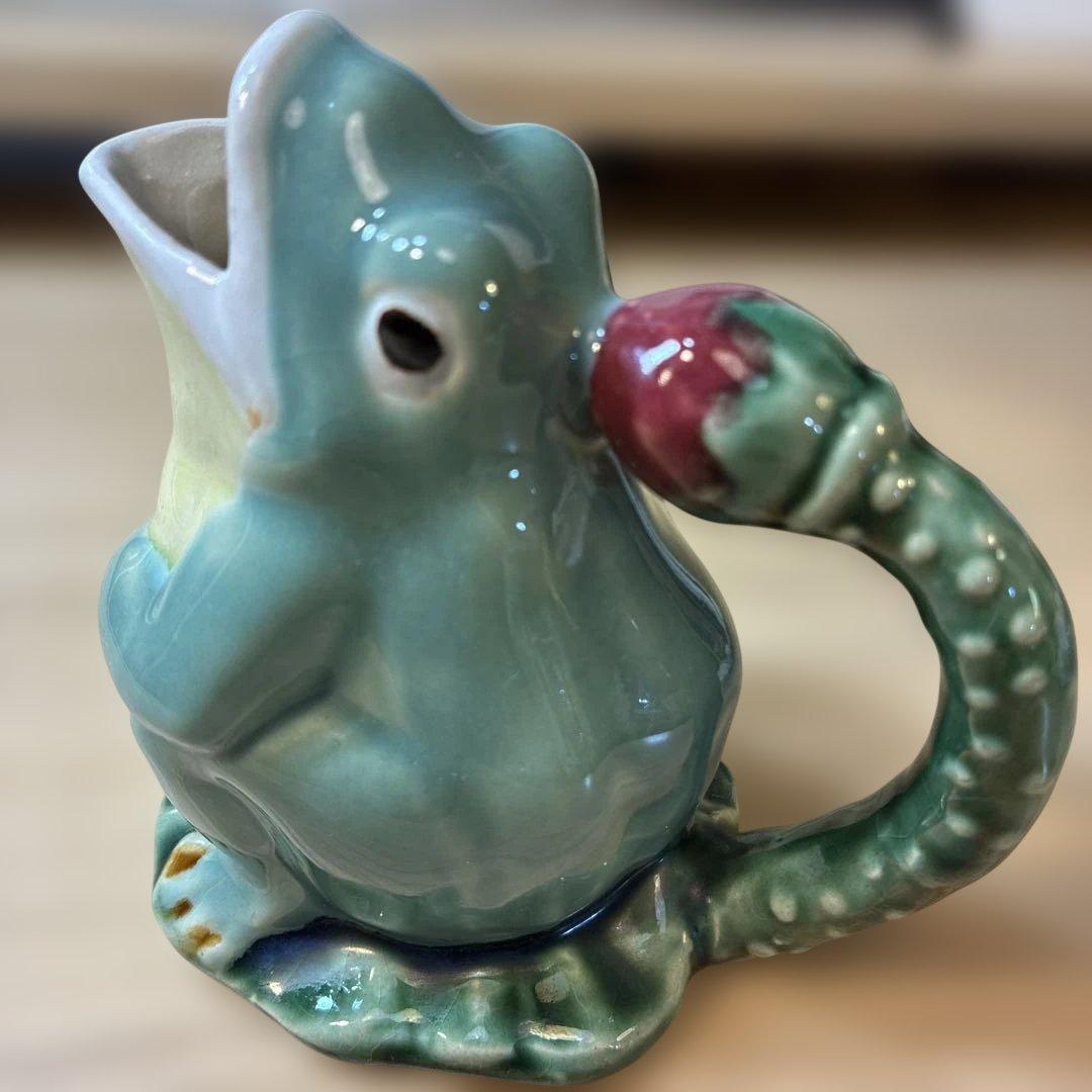 希少　Athezza France カエル バルボティーヌ 陶器 ミニピッチャー