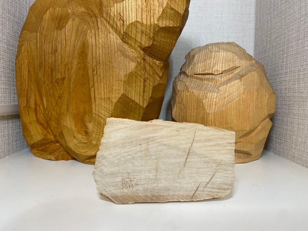 高野夕輝 雪の日高山脈 木彫り 検)柴崎重行 根本勲