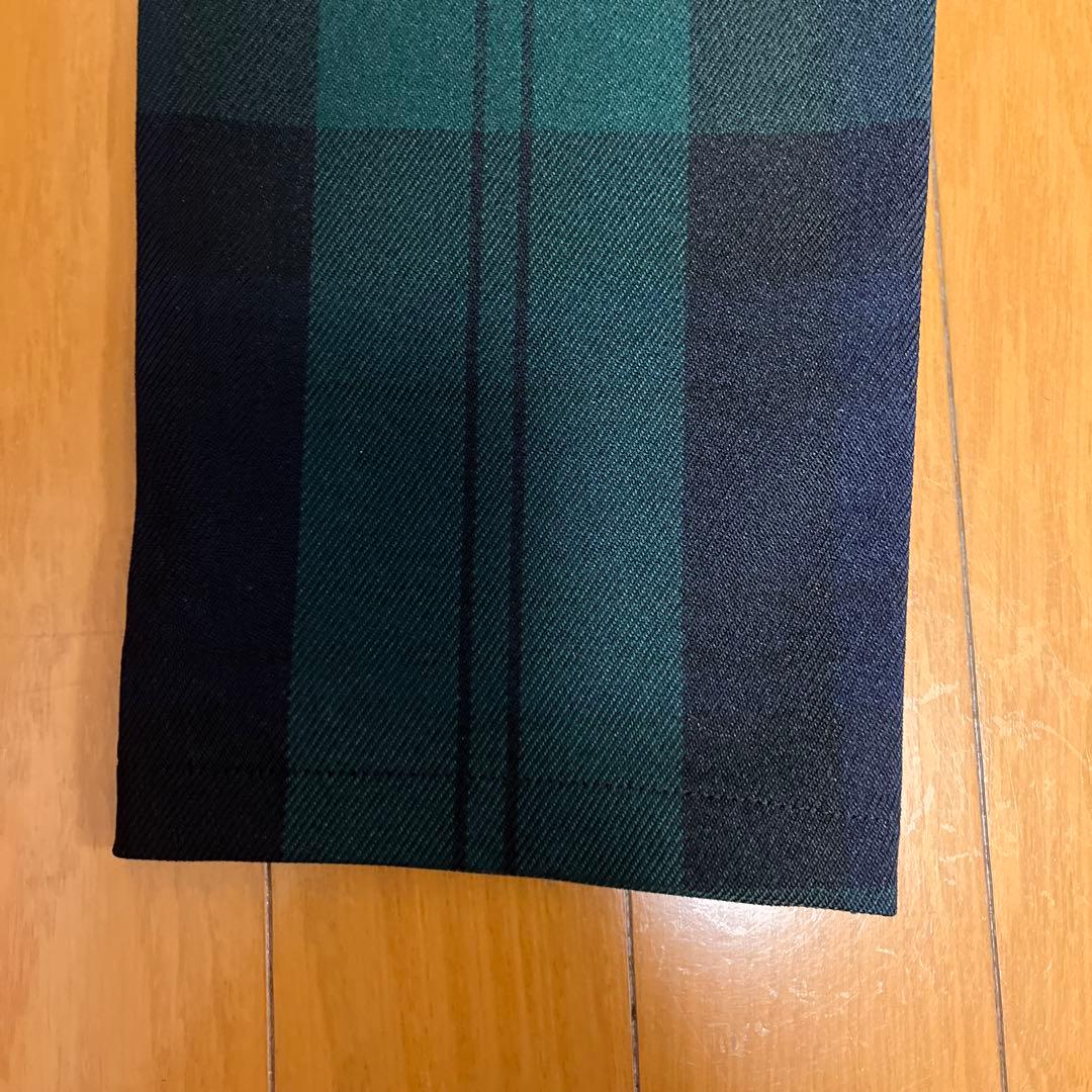 PEARLY GATES チェック柄パンツ ダークグリーン/ネイビー