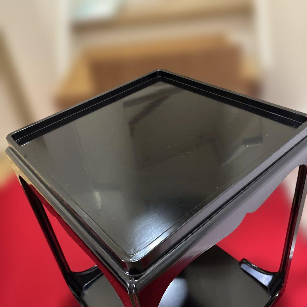 品茶道具 塗師 木製黒真塗 高麗卓 煎茶道具 茶棚 棚 置棚 茶台 水指棚