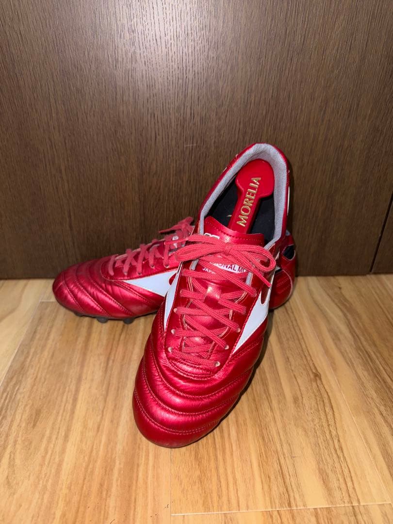 ミズノ モレリア2JAPAN 25.5 レッド　靴乾燥機、シューズキーパーセット