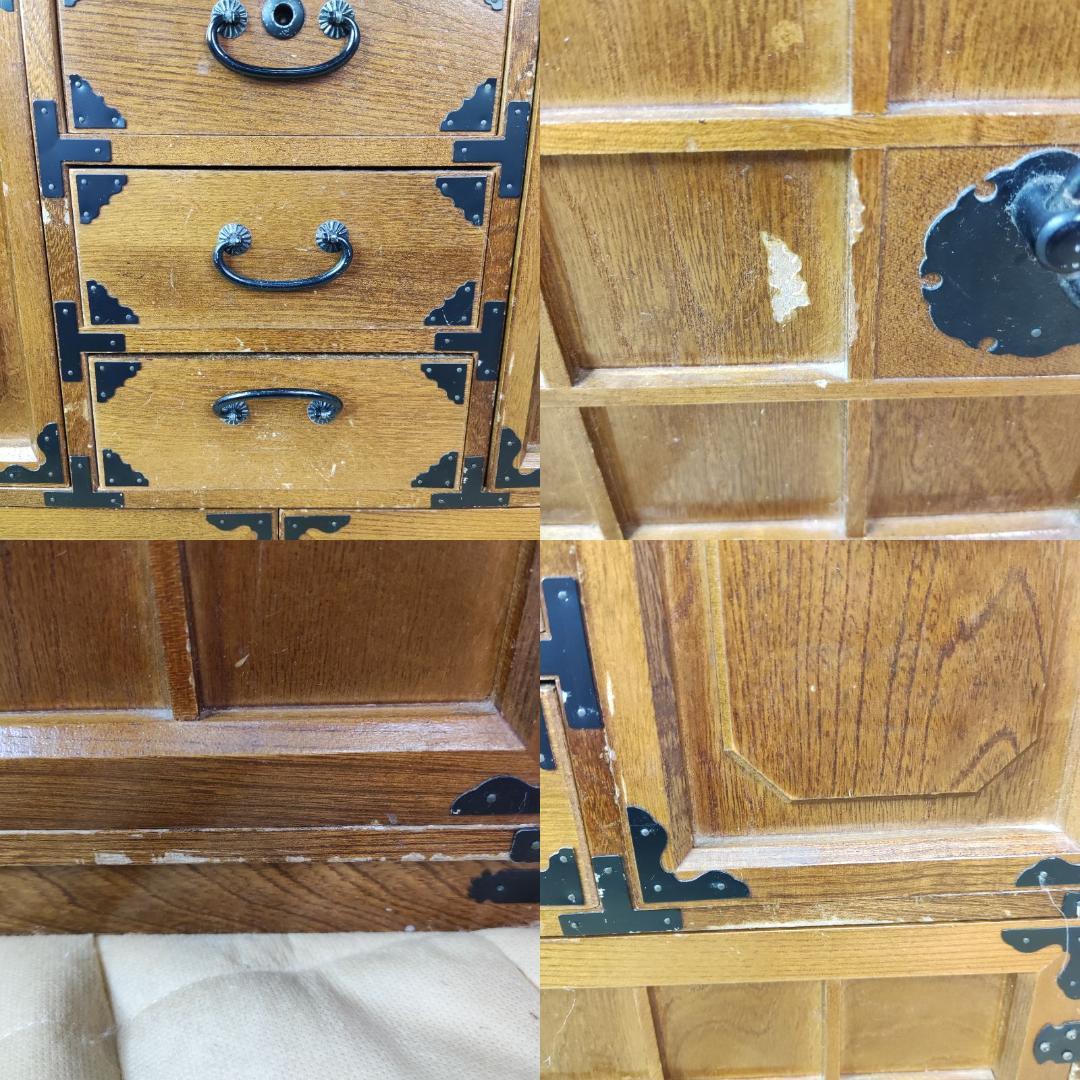 希少 鍵付き　箪笥 裁縫箱 木箱 からくり 隠し有り 古道具 和ダンス レトロ