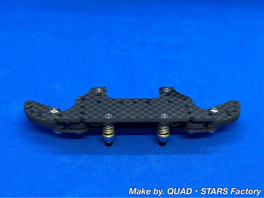 【ミニ四駆・MS用】2軸ATピボットバンパー＋段下げ3mm厚加工【ブルー】