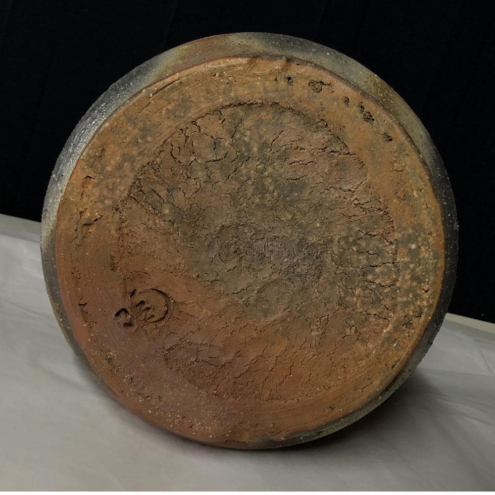 F1126 小西陶蔵 備前焼 耳付 水指 共箱 茶道具