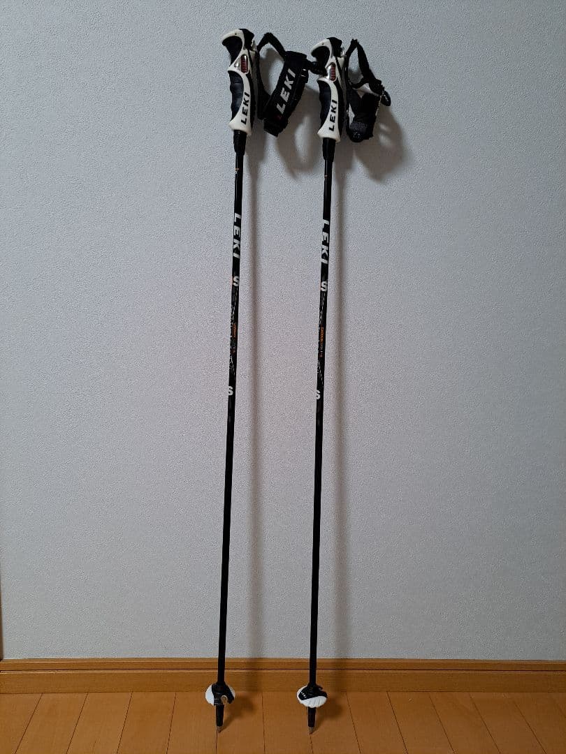 LEKI Carbonスキー用ポール 黒/白105cm