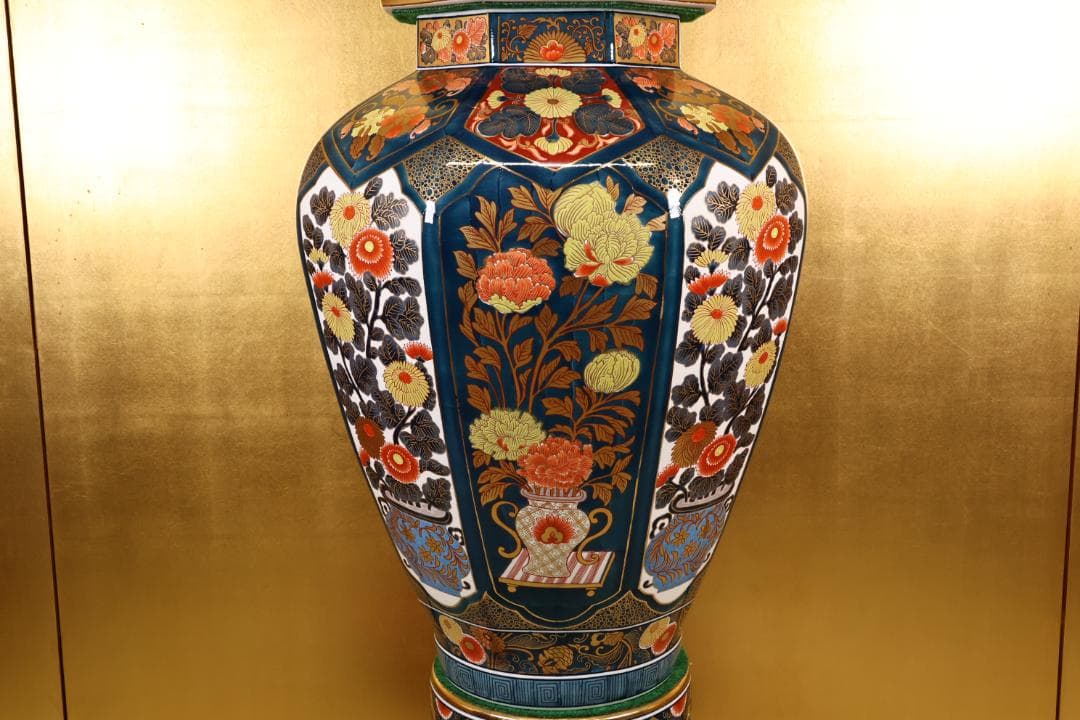 有田焼　舞右衛門 作 「 古伊万里　飾壺 」 沈香壷 高114cm　BK061