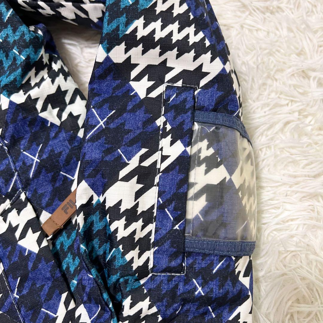 FILA フィラ スキー スノーボード ウェア 総柄 千鳥柄 トリコロール M