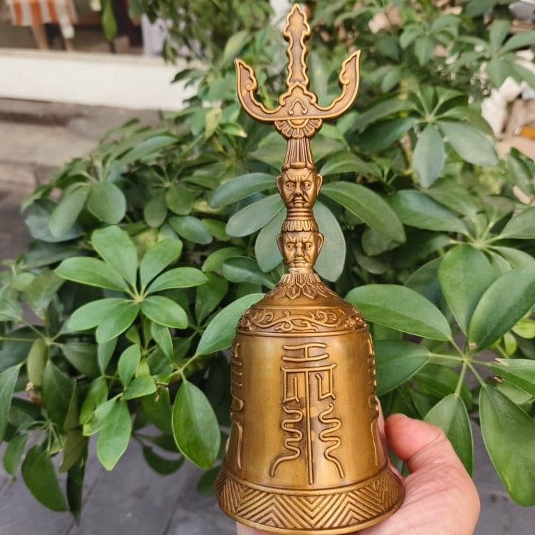 銅製 法器 三清揺鈴 太極八卦鈴 開運 風水 装飾品 工芸品 置物