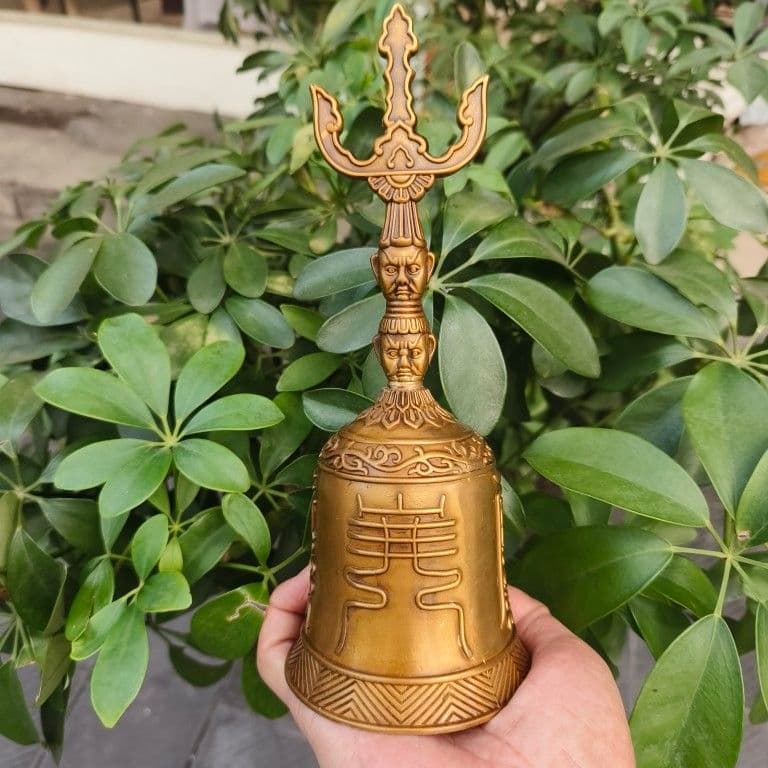 銅製 法器 三清揺鈴 太極八卦鈴 開運 風水 装飾品 工芸品 置物