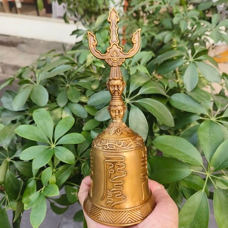 銅製 法器 三清揺鈴 太極八卦鈴 開運 風水 装飾品 工芸品 置物