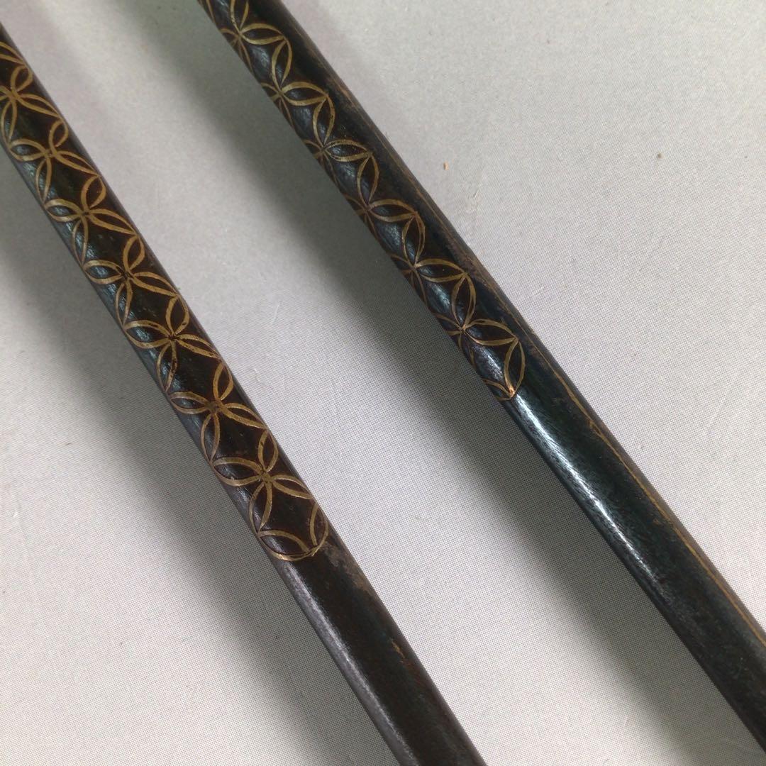 Ｒ４７　火箸　『寺西宗山造』『七宝象嵌』『飾火箸』　共箱　茶道具