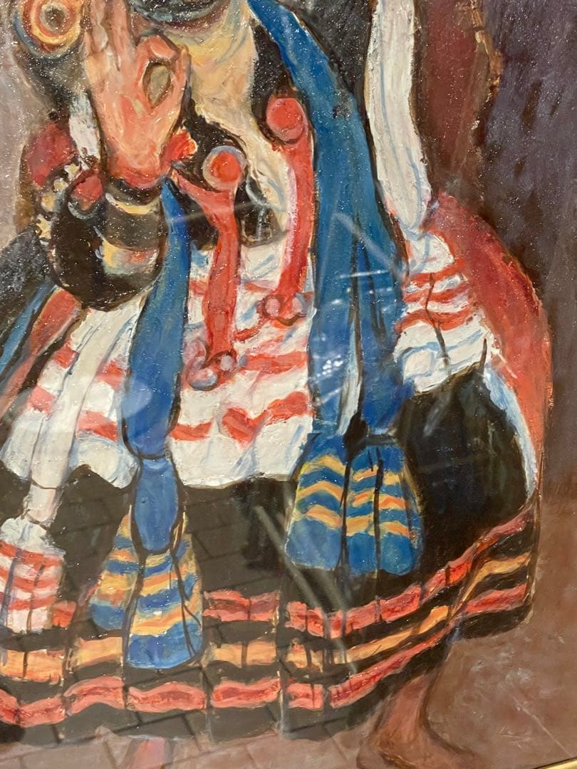 吉野正明　伝統的な舞踏の油彩画