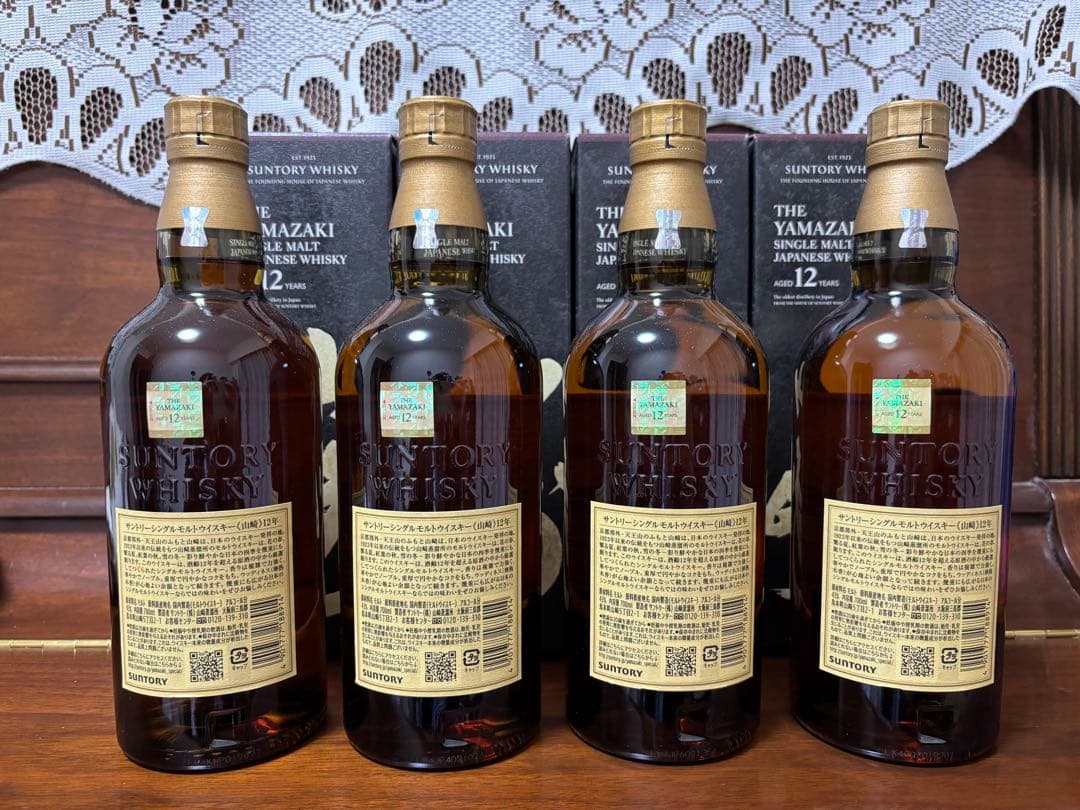 【連休限定価格】山崎　ウイスキー　12年　4本セット