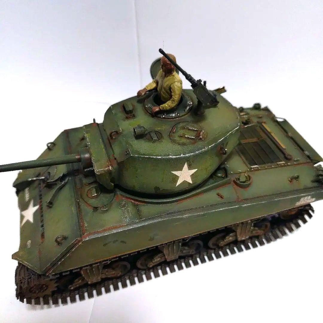 〚塗装済み完成品〛タミヤ 1/35 アメリカ中戦車 ジャンボシャーマン
